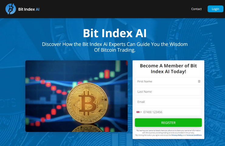 Bit Index AI homepage