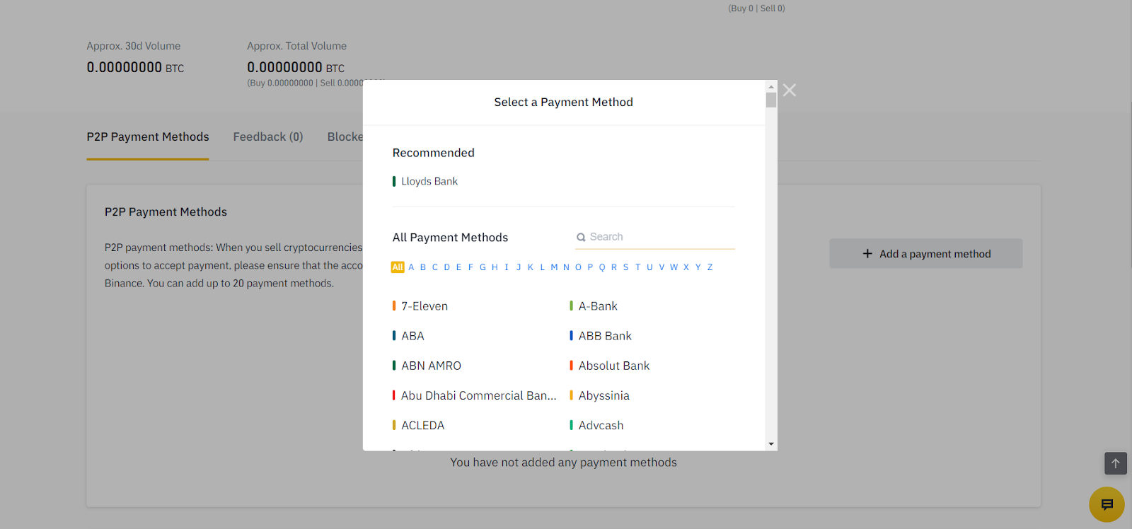 Binance step3 add PayPal and deposit