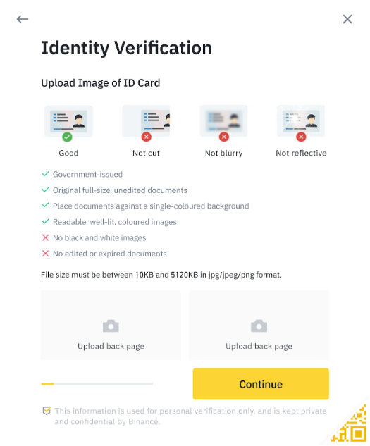 Binance stap 2