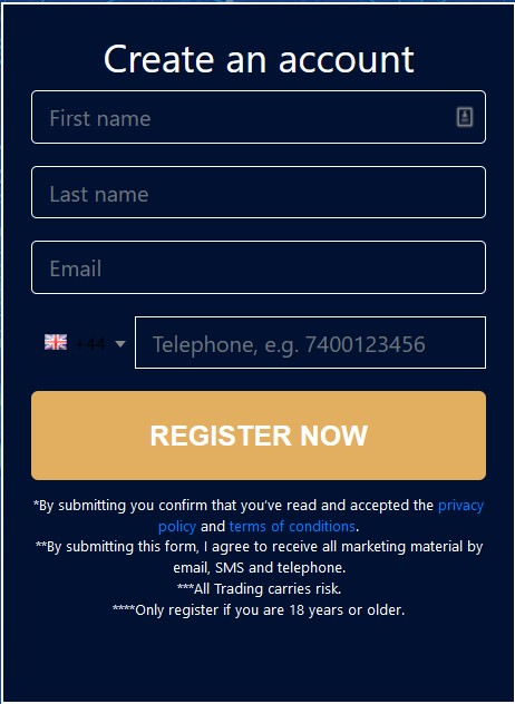 Aanmeldingsformulier voor Amazon Ai Trader